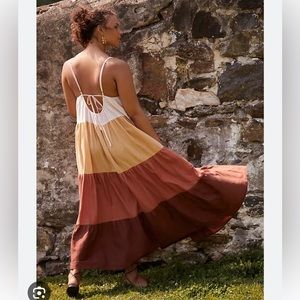 Anthropologie Raya Colorblock Maxi Dress